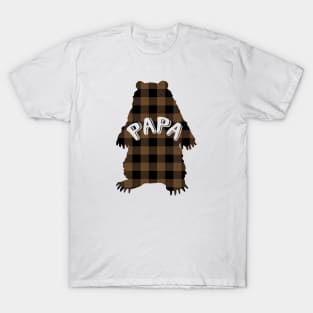 Papa Bear Buffalo Plaid T-Shirt